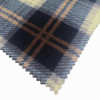 China Anti-Static Printed Plaid 100% Polyester Fabric 4 Way Stretch Control Two Layer Metallic Knit Fabric Fleece Fabric Printed Polyester for sale