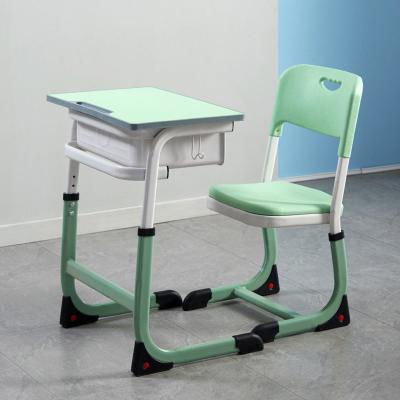 China Safe Hot Selling Comfortable College School Furniture Desk And Chair for sale