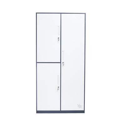 China 3 Door Convertible Professional Clothing Storage Steel Locker Wardrobe With Key for sale