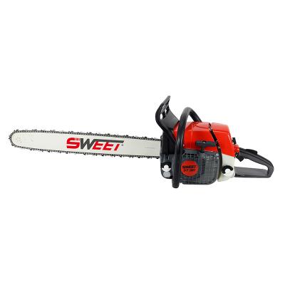 China Ms 381 Single Stroke 2-Stroke 2 Cylinder Petrol/Gas Chainsaws 72cc and Bigger Powerful and Professional Gasoline Chainsaw for sale