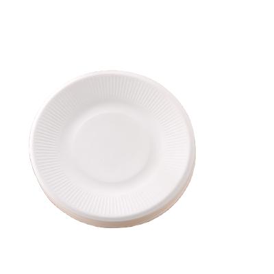 China Disposable Biodegradable Paper Plate Disposable 6 Inch Paper Plate Sugar Cane Eco Friendly Microwavable Greaseproof Bagasse Pulp for sale