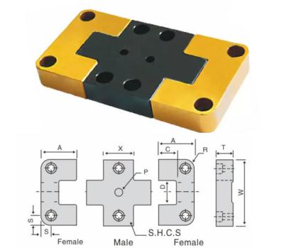 China 1.7131 Oxide black Injection Mold Interlocks , Square Locking Block Set for sale