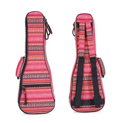 China Ukulele (CR-054) 21 Inch Colorful Art Ethnic OEM Style Cotton Thick Bag Ukulele Backpack Bag 5mm Storage for sale