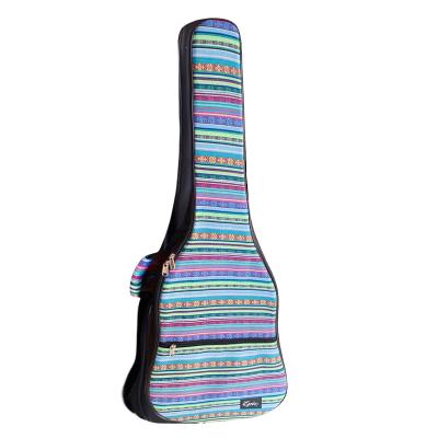 China Custom Canvas Printed Creative Guitar/Acoustic Guitar Double Strap Bass Design Waterproof Bag (GB40) 40inch for sale