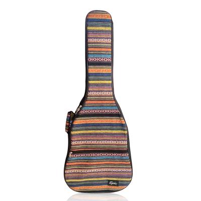 China Creative Guitar/Bass Design Canvas (GB40) Printed Double Striped Strap Waterproof Custom Acoustic Guitar Bags 40 Inches for sale