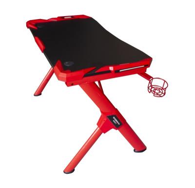 China Cool design and simple installation manufacturers vigorous wholesales and durable computer game tables red Chinese metal furniture commercial computer desk for sale