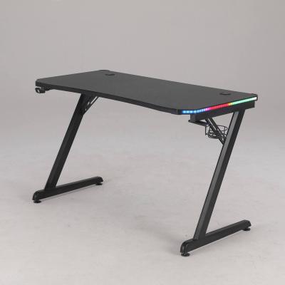 China Simple installation and cool wholesale appearance HJ-8036D gaming PC desktop computer packing table RGB light OEM game table for gamer for sale