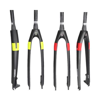 China Carbon Bicycle Fork Front Fork 26/27.5/29 Rigid BMX Toseek Disc Brake Fork Black Extinguishing mtb Bike Full for sale