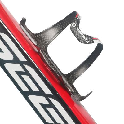 China Red/Blue Full Carbon Fiber Toseek Bicycle Water Bottle Rack Mtb Mountain Bike Water Bottle Cage OEM Bottle Cages for sale