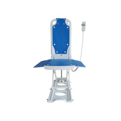 China Contemporary Electric Blue Comfort Powered Bath Lift Chair Cover Wide Bathtub Lifting For Elder Seat for sale