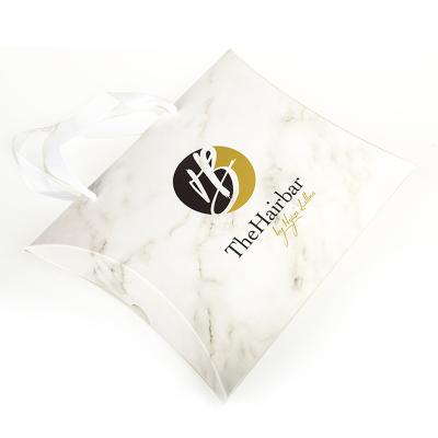 China Shenzhen YLX Handmade Wholesale Luxury Hair Extension Packaging Box Wig Paper Gift Pillow Box for sale