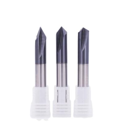 China Carbide Carbide Chamfer End Mills V Flute Router Bit 60 90 120 Degree , 3 Flute Chamfer Cutter For CNC Carving And Chamfering for sale