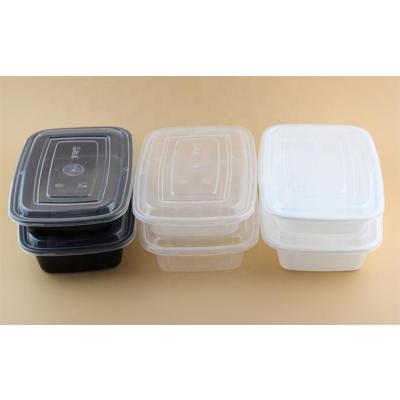 China Wholesale Disposable No Moq Low Cost Export Lunch Food Box 1000ml Disposable White Black Clear Takeout Box Plastic for sale