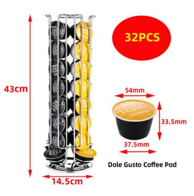 China DOLCE Viable Factory ENTHUSIASM Coffee Pod Affordable CAPSULE HOLDER TOWER HOLDER 32PCS for sale