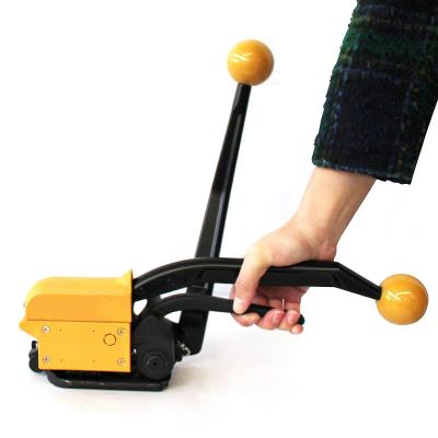 China Food Tool Manual Buckle Sealless Handheld Steel Strapping Machine For 13 16 19 Mm Strap for sale