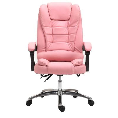 China (Size) Executive Office Swivel Massage Adjustable Luxury High Quality Extended Leather Chair Pink for sale