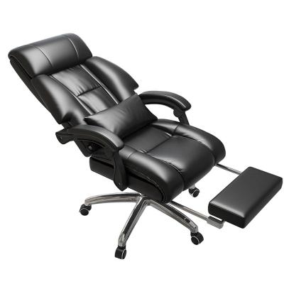 China Executive Office Chair Rotating Leather (Height) Swivel Black Adjustable Leather Ergonomic Director Computer Chair for sale