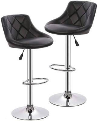 China Comfortable 360 ​​Degree Swivel Metal PU Leather High Adjustable Bar Stool Modern Breakfast Restaurant for sale