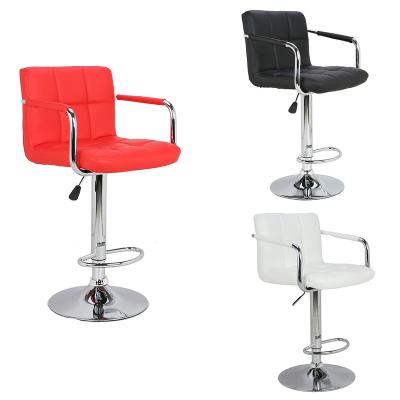 China 360 Degree Swivel Adjustable Cheapest Modern Luxury Minimalist Bar Stool Leather High End Bar Stools For Home for sale