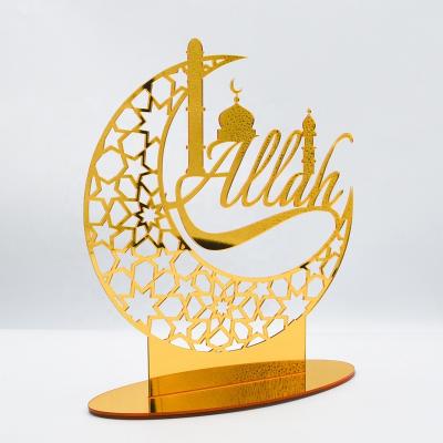 China Festival Decoration New EID Mubark Muslim Gifts Ornaments Ramadan Kareem Mubarak Acrylic Desktop Decoration For Muslin Ramadan Party Supplies for sale