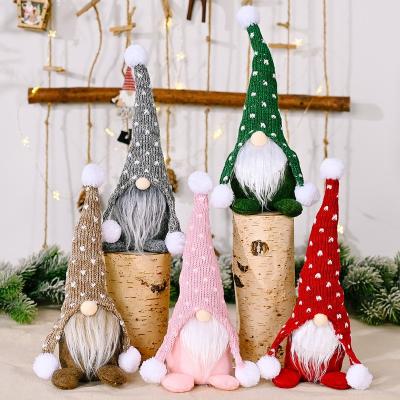 China Christmas Tree Pendant Home Decoration Hot Christmas Knitted Fur Christmas Tree Sale Gifts Rudolph Doll Xmas Gnome Children Ball Pendant for sale