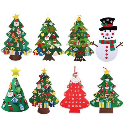 China Felt Christmas Tree Merry Christmas Decorations DIY Christmas Decorations For Home Christmas Ornaments 2021 Navidad Natal Xmas Gift New Year 2022 for sale