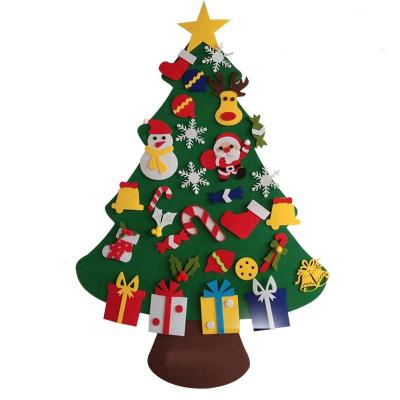 China Christmas Decorations Kids Christmas Tree DIY Felt Christmas Decor For Navidad Natal Xmas Christmas Tree Happy New Year 2021 Home Decor 2022 for sale