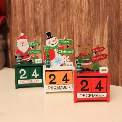 China Christmas Advent Calendar Wooden Christmas Advent Calendar Countdown Ornament Merry Christmas Decoration for Kids 2022 Home Christmas Navidad New Year Gift for sale