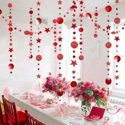 China Romantic Paper Valentine's Day Hanging Paper Garland Banner Wedding Party Supplies Home Decoration Garland Banner For DIY for sale