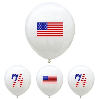 China Promotional Toy 12 inch Round American Flag Foil Balloons for 4th of July Party Decorations Independence Day Decoration for sale