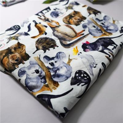 China Manufacturers Shrink-Resistant Pretty Color 100% Cotton Custom Printed Cotton French Terry Knitted Baby Prints Fabric Wholesale for sale