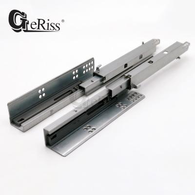 China Modern Full Extension Push To Openg Under Mount Drawer Slide Rail With Set Screws for sale