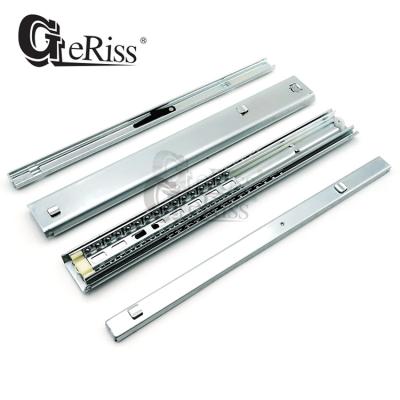 China Soft Closing Function Extruded Aluminum Sideboard Drawer Rail , Full Extension Ball Bearing Slide for sale