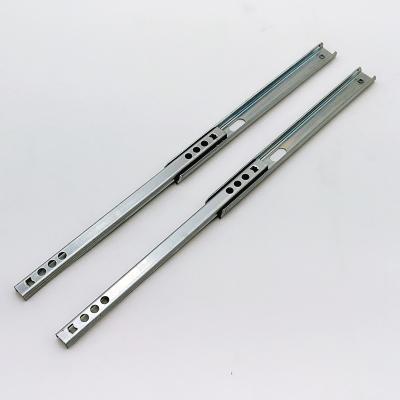 China Single Ball Bearing Slide Sideboard GERISS YA1701 17mm Soft Narrow Extension Drawer Slides Channel With Wholesale Price for sale