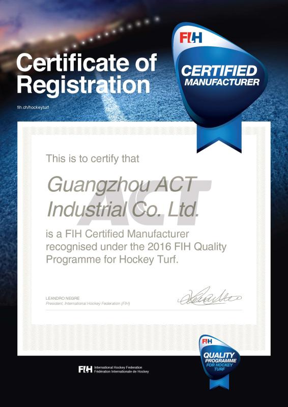 FIH Registration Certificate Manufacturer - ACT Industrial Co.,Ltd.