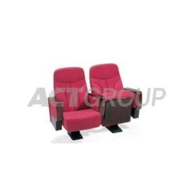 China Soft Folding Commercial Theater Seating With Cup Holders And Writing Tablet for sale