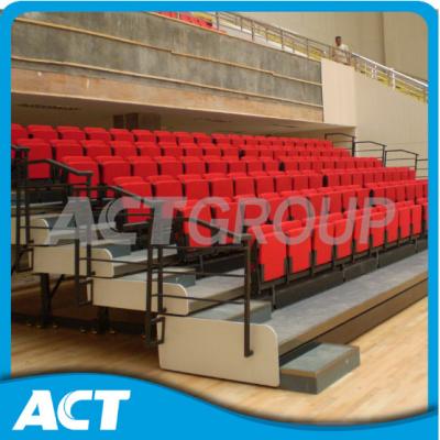 China Space Saving Retractable Gym Bleachers  / Sports Ground Telescopic Bleacher System for sale