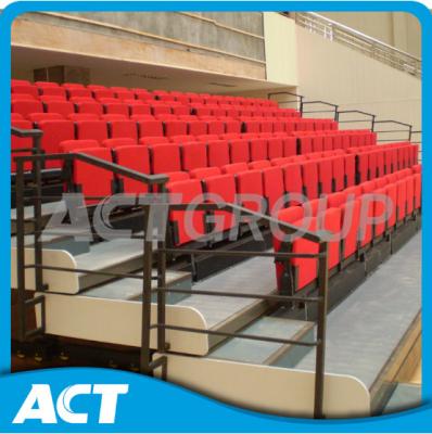 China Multi - Functional NdoorRetractable Gym Bleachers 3 To 15 Rows 50 Seats No Deformation for sale