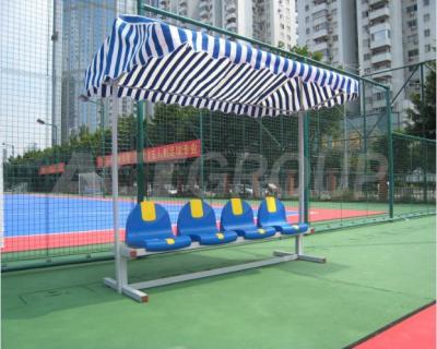 China Playground Football Substitute Bench Team Shelter Steel Frame UV Protection for sale