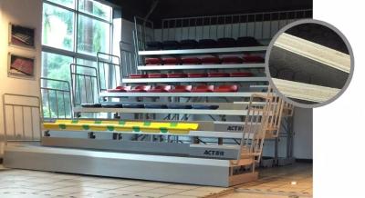 China Auditoriums Telescopic Gym Bleachers , Retractable Stadium Seating For Gymnasiums for sale