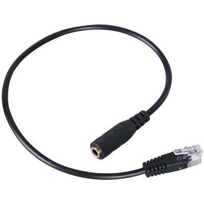 China Other 3.5mm Jack Female Voice Line to RJ9 Male Plug Adapter Converter Cable PC Computer Headset Telephone Connector Cord Wire for sale