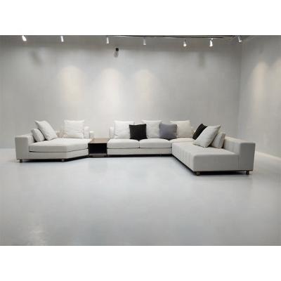 China High End Sofa L Shape Fabric Living Room Design Italian Modern Fabric Sectional Sofa for sale