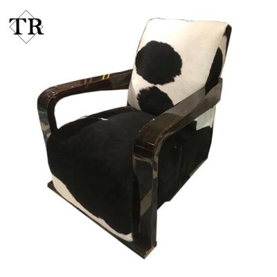 China Italian Design Modern Luxury Horsehair Armchair White And Black Armchair Leisure Armrest Accent Sofa Leather Wood Chair for sale