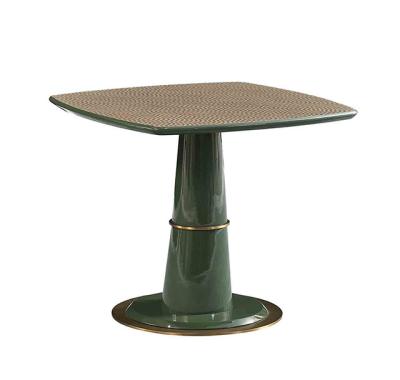 China Modern Square Corner Metal Base End Table Convertible Wood Top End Table For Sofa Set for sale