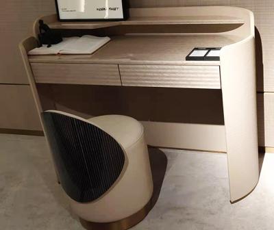 China Sleek Modern Convertible Wooden Dressing Table Wood+Metal, Synthetic Leather for sale