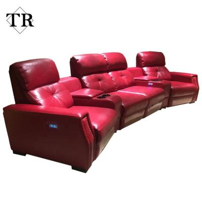 China VIP Home Theater Recliner Recliner Sofa Set Curved Shaped Electric Recliner Functional Family Theater Sofa Sectional Sofa for sale