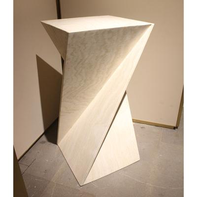 China Modern White Natural Material Stone Travertine Marble Flower Pot Stand for sale