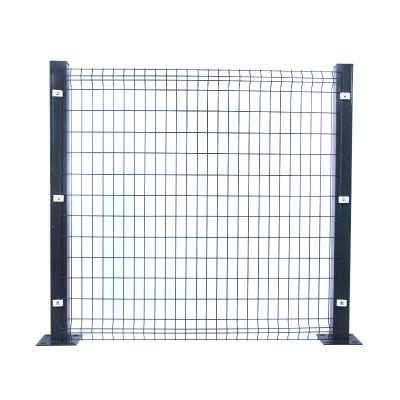 China Easily Assembled PVC Coated Galvanized Steel Recinzione Welded 3D Wire Mesh Fence Panel for sale