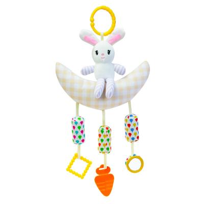 China Hot Selling Moon Bunny Swing Best Quality Plush Hutch Rabbit Toy Rattles Puzzle Baby Rattles Moon Rabbit Swing for sale