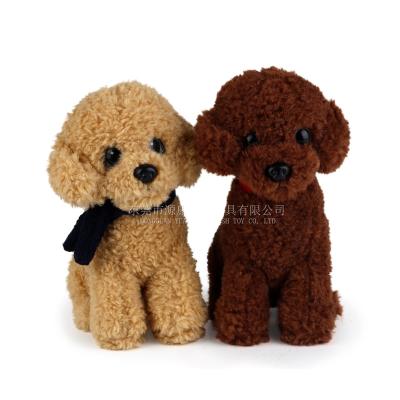 China Multiple Color Plush Stuffed Plush Toys Soft Plush Velveteen Brown Poodle Dog Plush Toys Stuffed Puppy Toy for sale